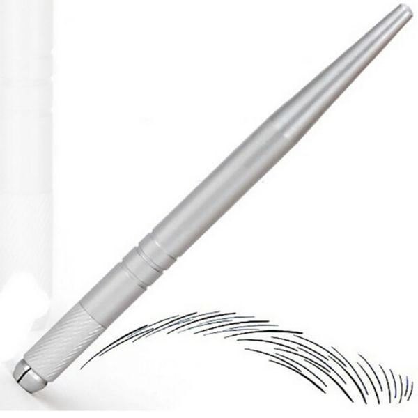 100 шт. серебряная профессиональная ручка для перманентного макияжа 3D вышивка макияж ручная ручка татуировка бровей микроблейд