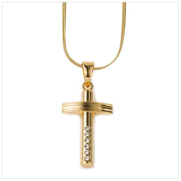 

new fashion simple paragraph clavicle chain crosses pendant necklace men women necklace hip hop rap necklace, Silver