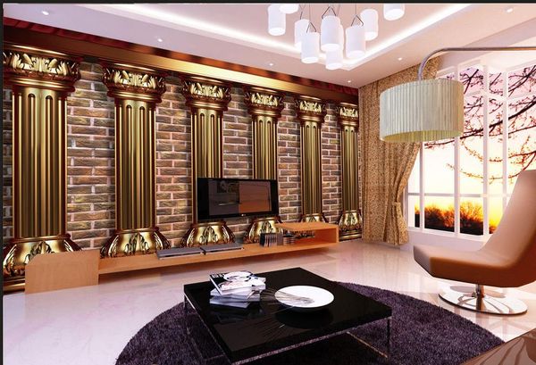 Custom Any Size European Noble 3d Gold Pillar Background Wall Mural 3d Wallpaper 3d Wall Papers For Tv Backdrop Bedroom Wallpaper Best Desktop