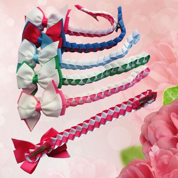 

ng 18pcs fashion hand customize hair accessories blessing girl braid 3.5 inch double abby hair bow clip 42 no