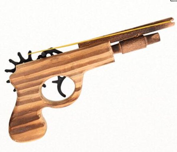 

200pc new arrival kid toy wooden toy gun cla ic playing rubber band toy pi tol gun intere ting kid gun toy