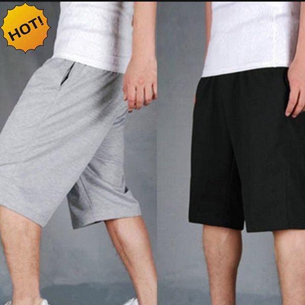 

2017 summer casual solid drawstring loose cotton ball game practice shorts men traning board short trousers plus size 4xl, White;black