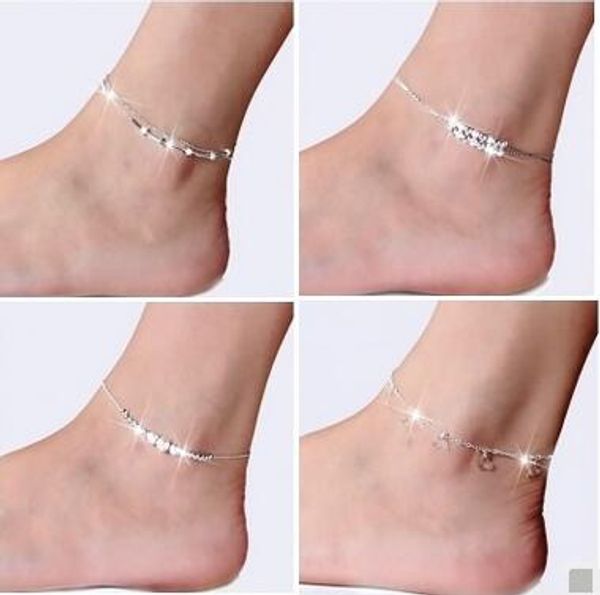

Мода Стерлингового Серебра 925 Ножные Браслеты Для Женщин Дамы Девушки Уникальный