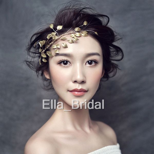 New Design Handmade Gold Leaf Hair Accessory Photograph Bridal