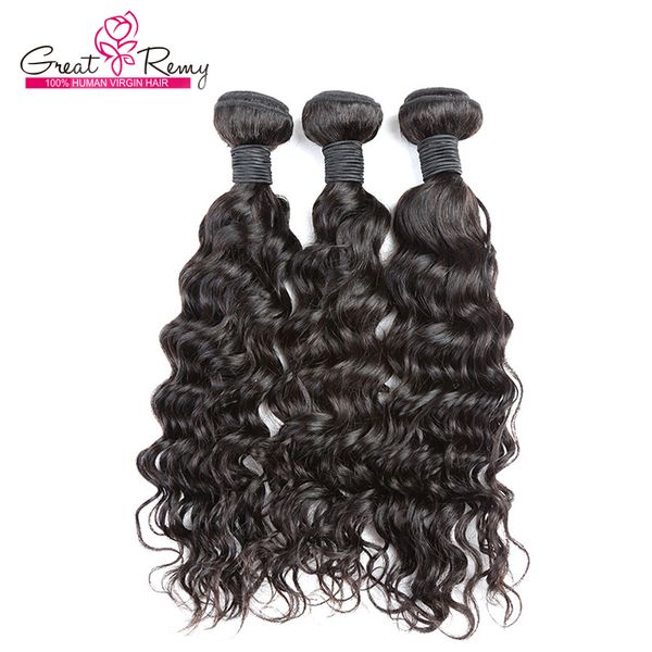 

new arrival loose curly wave human hair bundles 834inch greatremy brazilian virgin hair extensions6295923, Black