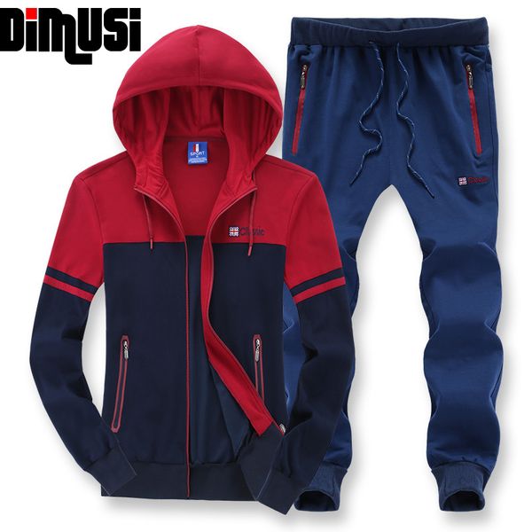 All'ingrosso-8XL New Mens Casual Felpe con cappuccio maschile Loose Fit Heavy Active Suit Uomo Brand Sportswear Uomo Leisure Set di tute, YA423