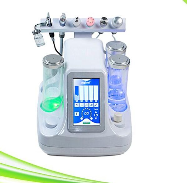 

multifunction 6 in 1 bio ultrasonic facial cleaning beautiful instrument skin care ultrasonic facial massager, Black;white