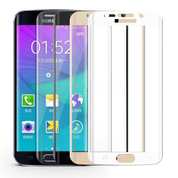 

full screen protector tempered glass 3d curve screen protector for s8 plus s7 edge s6 with paper box