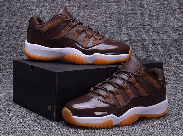 

Wholesale Low Cut new 11 Chocolates High quality Basketball Shoes For Mens Brown White Sports Anthony Hamilton Training Sneakers sho