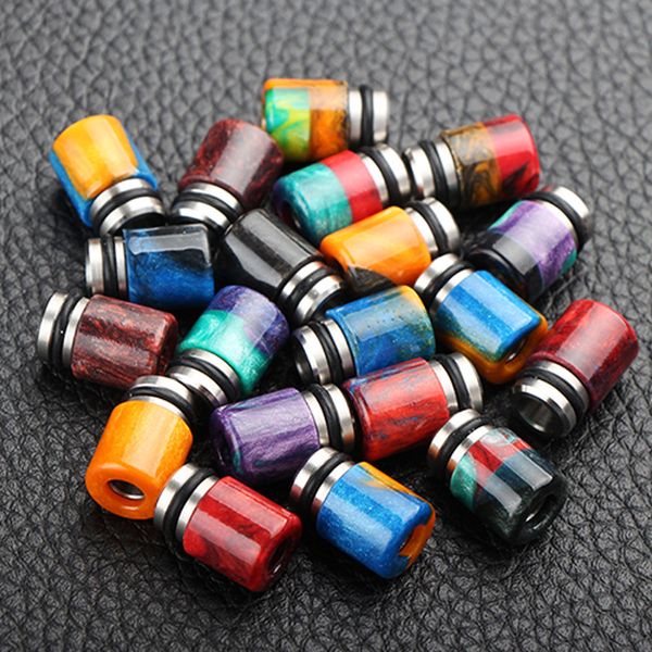 

Popular Mini 510 Drip Tips SS Epoxy Resin Drip Tip Epoxide Resin Vaporizer Mouthpiece High quality fit 510 Atomizers DHL Free