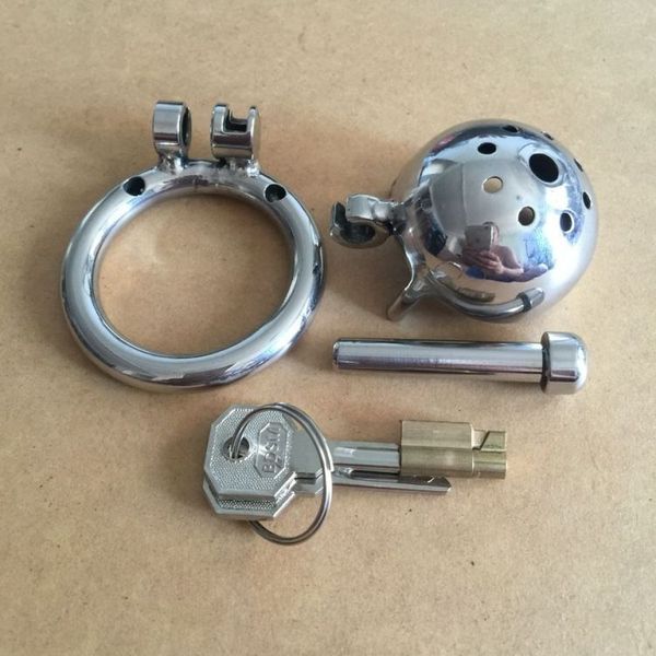 

monalisa new for chastity design cock cage male belt stainless steel tube cage small with - 25mm short lock men #r47