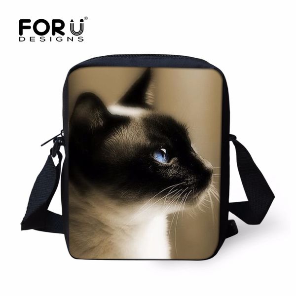

wholesale- forudesigns casual men handbag 3d cat head crossbody bags for boys children small shoulder bag kids messenger bag