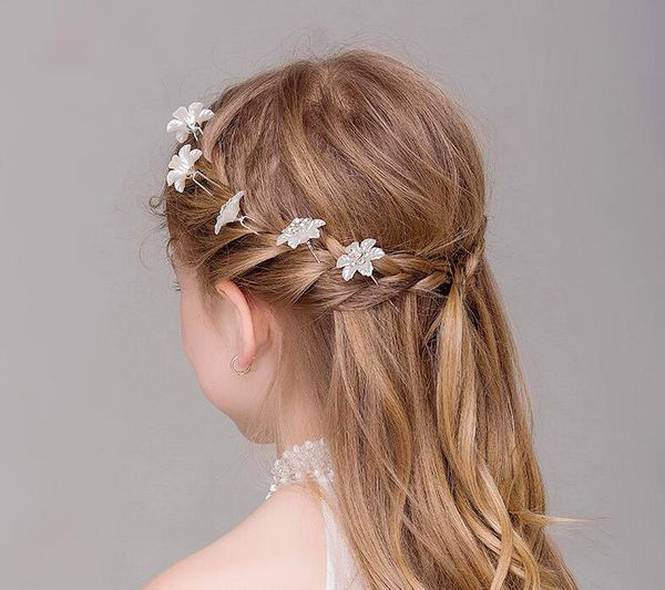 

starfish flowers hair jewelry wedding bridal children hair jewelry silver color starfish bridal hairpin headdress 2017 new style, Slivery;golden