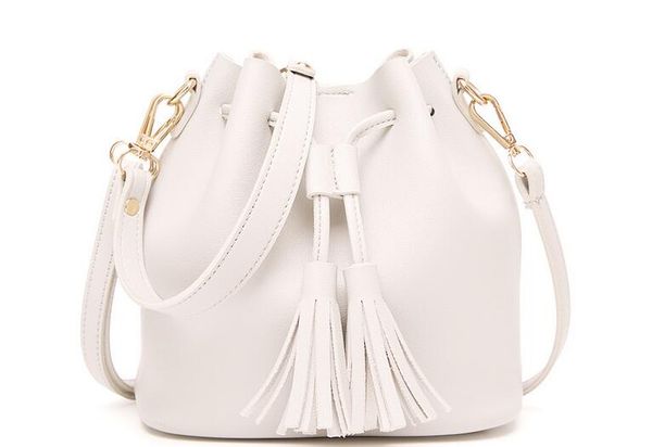 

2017 huapin fall white large capacity bucket cosmetic bag