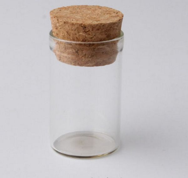 500 x 7 ml Small Clear Custom Mini Mini in sughero Bottiglie di vetro Fials barattori contenitori che desiderano artigianato in vetro bottiglia