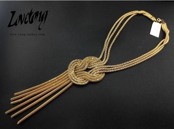 

hip hop tennis mature personality chain necklace with jewelry with white gold plated long chain tennis necklace lady jewelry, Black