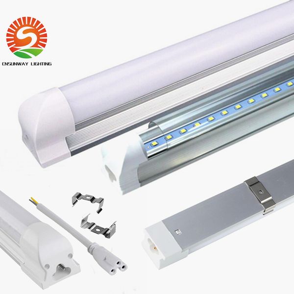 T8 Integrated 4FT Dimmable LED TUBE 22W 1.2M TUBE Lights SMD2835 2400LM AC85-265V Теплый белый / холодный белый оптом 25 шт. +