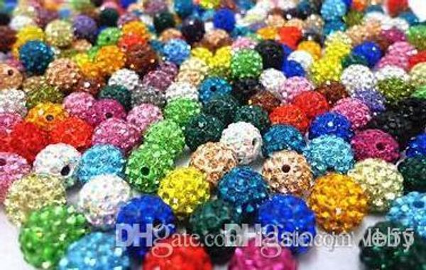 

10mm 150pcs/lot mixed micro pave crystal bead bracelet necklace beads.spacer beads lotrhinestone diy u45343 w62