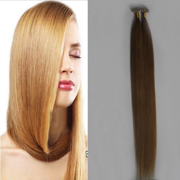 # 27 Çilek Sarışın insan saçı fusion uzatma 100 s u ucu saç uzantıları İnsan 100g ön gümrük İnsan saç uzantıları