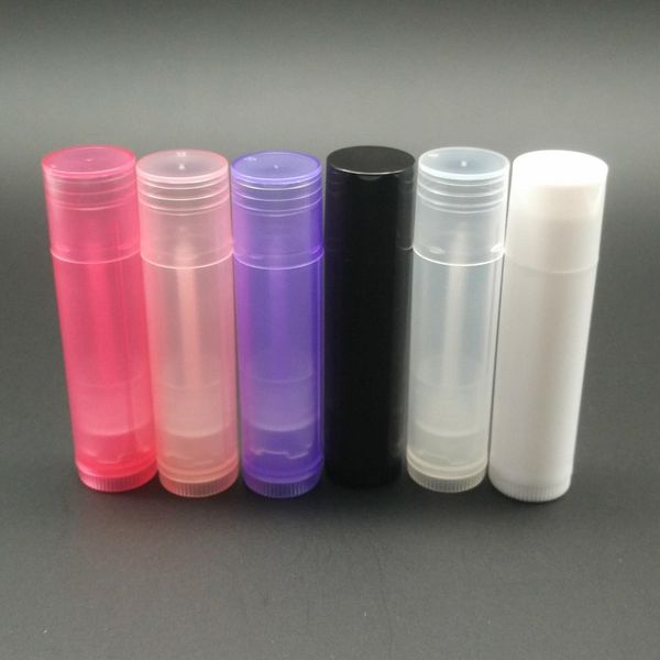 

5g empty clear lip balm tube container tran parent lip tick fa hion cool lip tube refillable bottle wa3376