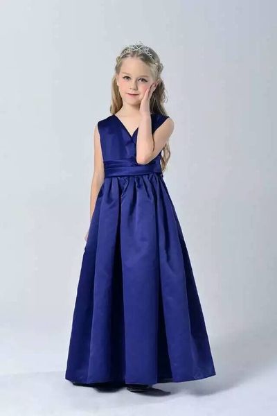 

fashion elegant sapphire blue wedding party kid girls formal dresses evening gown in stock, Red;yellow