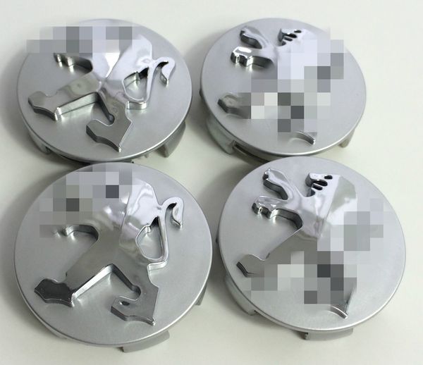 

4x 60 мм колпачки для колесных дисков с колесиками 106 107 206 207 306 307 SILVER подходит для Peuge