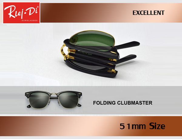 

2017 rlei di foldable club ma ter uv400 ungla e cla ic mirror half metal folding un gla e men women brand de igner gafa