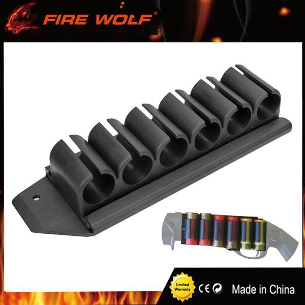

FIRE WOLF Shotgun Side Saddle Mossberg 500 590 12 Gauge GA 6 Round Shell Carrier Holder Plate Kit Hunting