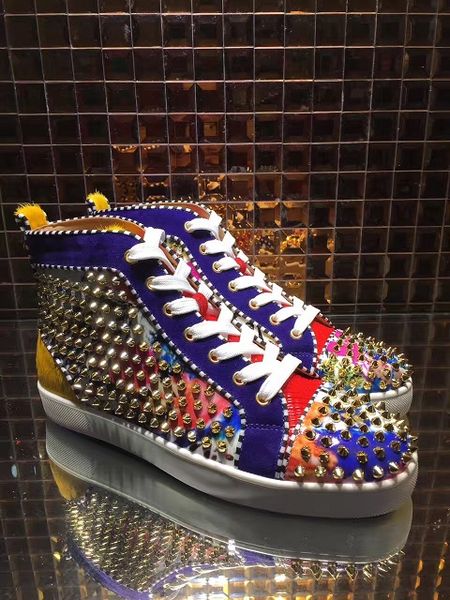 

Роскошный бренд - высокий топ мужские кроссовки обувь идеальное качество Красное