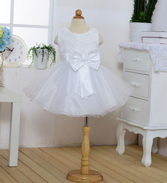 Heißer Verkauf Weiß Rosa Tutu Kleider Günstige Eine Linie Rose Blumenmädchen Kleider Förderung Mädchen Pageant Kleider Kommunion Organza 4 T 12 T Pageant Kleid