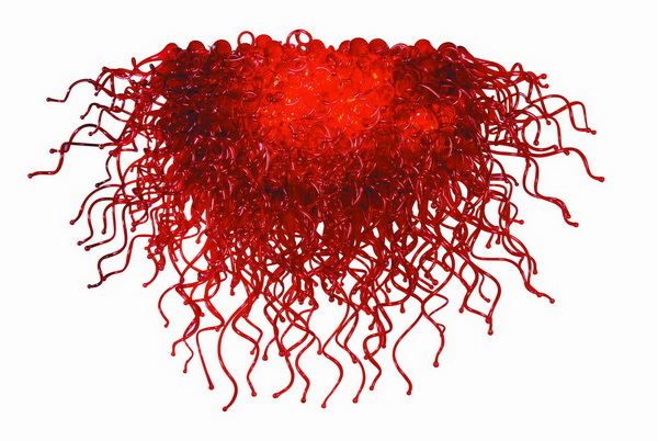 

european red murano glass art chandeliers livingroom decoration 100% hand crafted red blown glass hanging led chandeliers