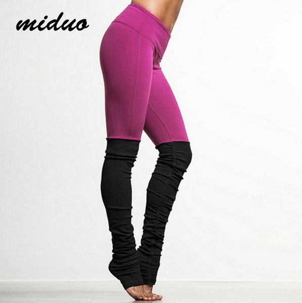 

2020 women yoga sports pant elastic wicking force exercise tights female sports elastic fitness running trousers slim leggings, White;red