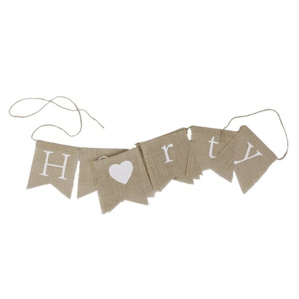 

wholesale- hen party hessian bunting banner rustic bridal shower hen party burlap banner wedding decorations celebrations burlap banner