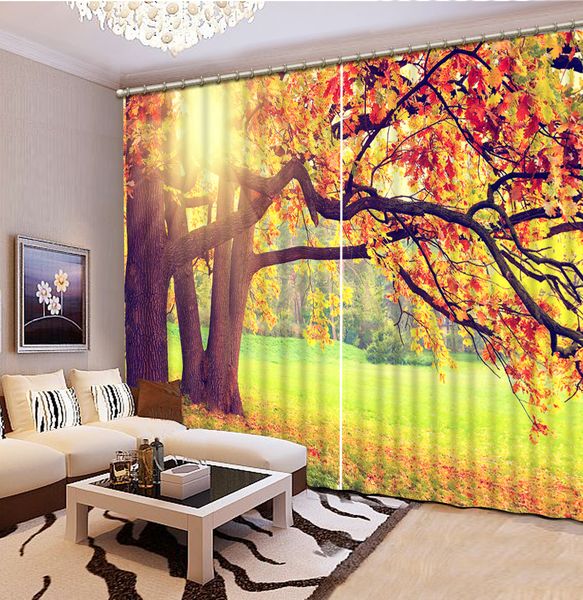 

curtains for living room auturn scenery custom curtain customize size modern