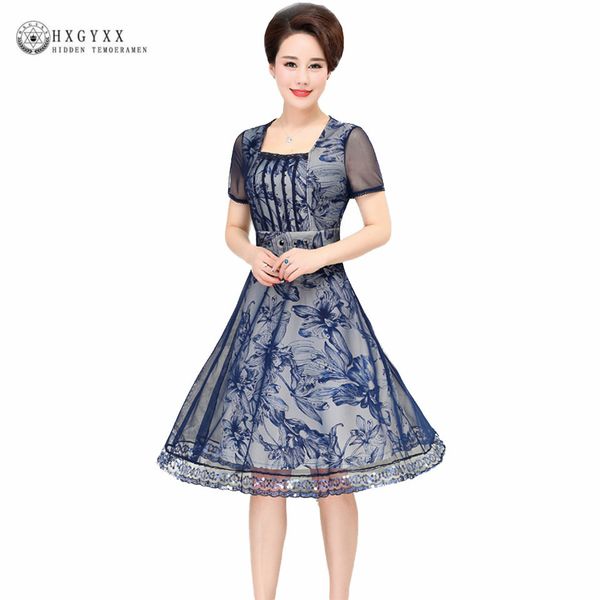 

wholesale- 2017 summer women see through sequined mesh beach dress short sleeve square collar swing a-line printing skater dress ac2, White;black
