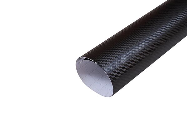 Prémio 3D Preto de fibra de Carbono envoltório de vinil Car Film Wrapping 0.18mm de espessura Com Dreno de Ar de Alta qualidade Frete grátis 1.52x30 m / Roll