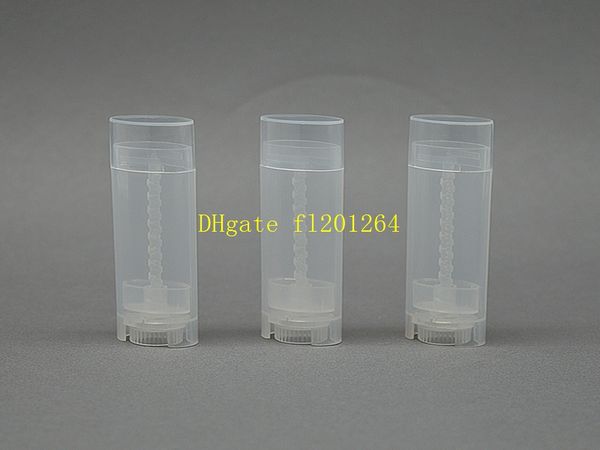 

100pcs/lot Free Shipping 4.5g Clear Oval Lip Balm Tube 0.15oz Transparent Deodorant Container Lotion Bar Twist Empty lipstick