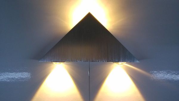 Lâmpadas Triângulo LED Wall Sconces Luminária Luminária Quarto Pórtico Hotel Cantina Iluminação Externa Moderna