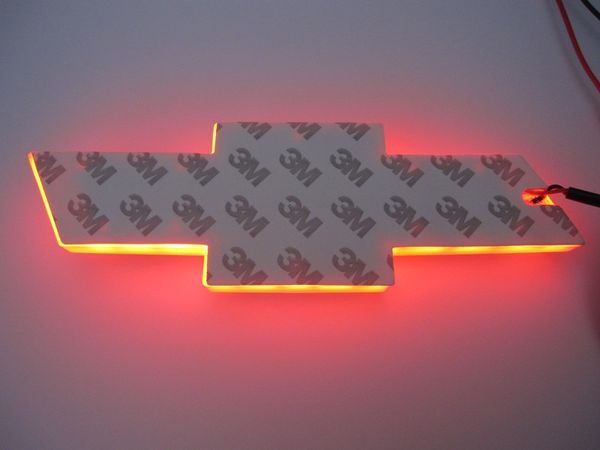 

4d car led emblem 170x55 mm logo led light white blue red rear symbols badges274q