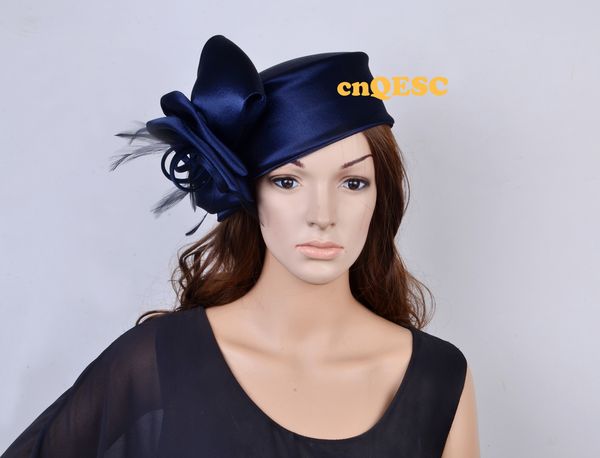 New Arrival Matte Satin Hat Sinamay Hat Flower Fascinator Formal