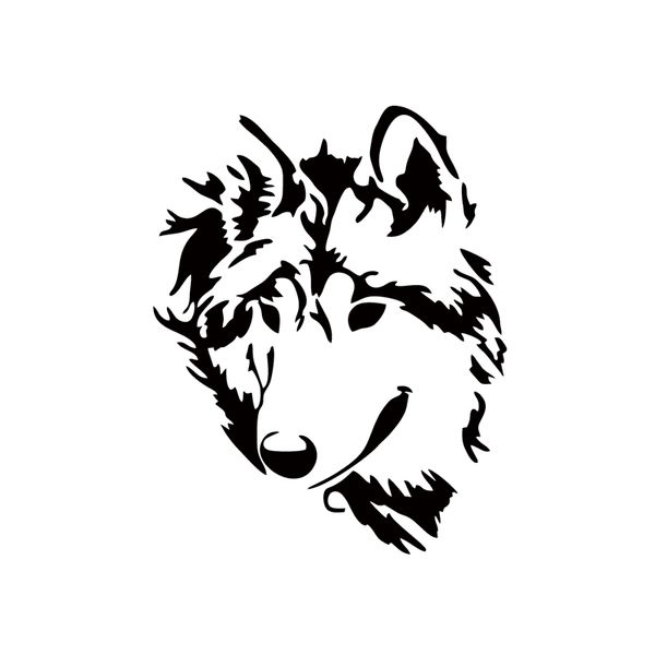 

cool graphics car stying vinyl decal werewolf wolf head sticker car truck window jdm