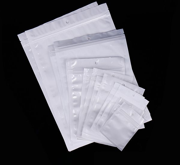 Atacado 500 PCS Pérola De Plástico Transparente Zip Sacos Poly Opp Bloqueio Embalagem Sacos de Jóias Acessórios de Telefone Celular de Alimentos PVC Pacotes de Varejo Multi Tamanho