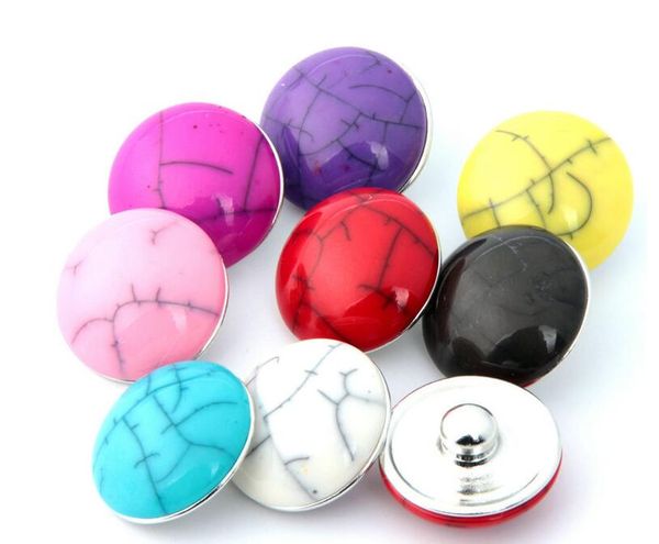 

100pcs turquoise 18mm noosa chunks diy acrylic jewelry findings alloy rice pearl ginger snap button fit bracelet necklace, Bronze;silver