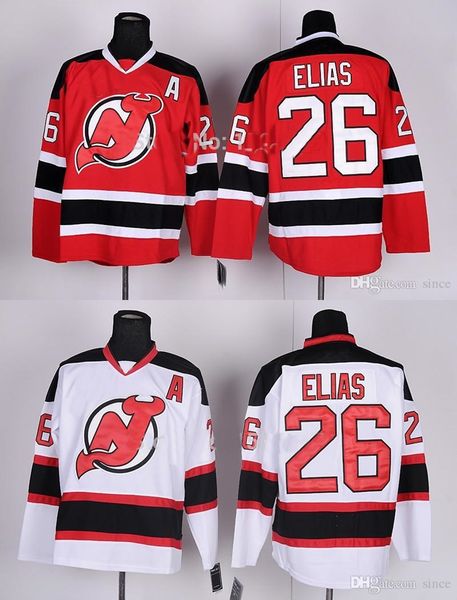 

2016 new, fast men's new jersey devils #26 patrik elias jersey black red lacing neck vintage sewn authentic ny devils hocke