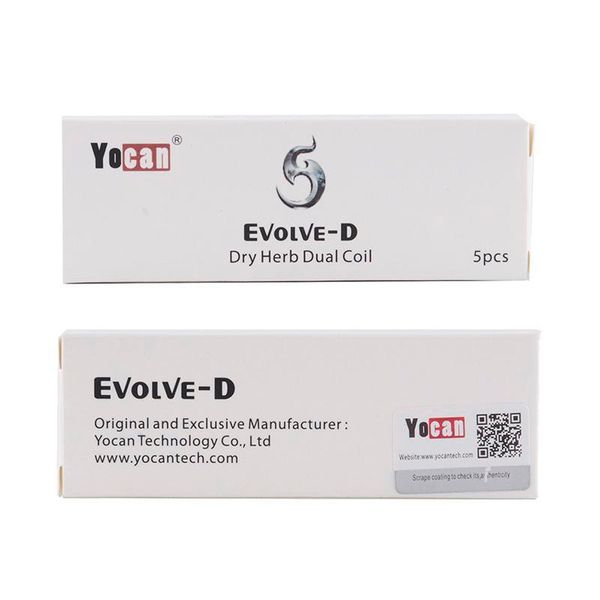 

100% оригинальный подлинный Yocan Evolve D катушки головки кварцевые двойной катушки QDC замена катушки для Yocan Evolve Kit NYX сухой травы испаритель DHL