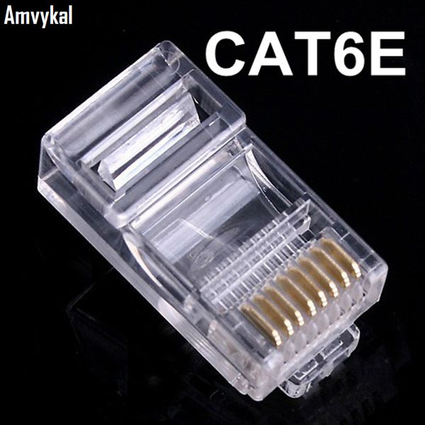 

5000pcs/lot rj45 rj-45 8p8c cat6 modular plug ethernet lan cable adapter rj-45 cat6e network connector