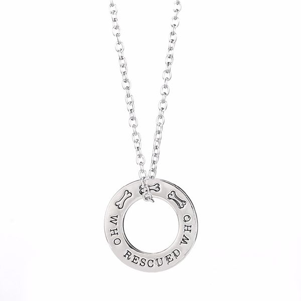 

24 шт./лот Оптовая "кто спас кто" кости Pattren круг ожерелье Pet любовник ювелирные изде