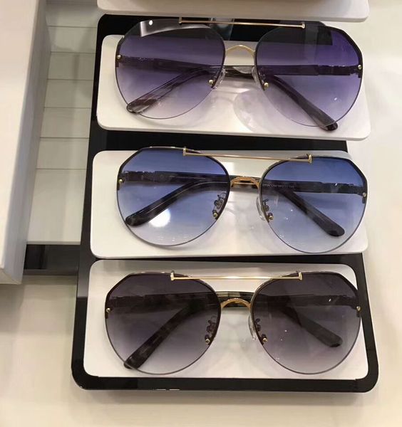 

designer pilot sunglasses gold blue gradient brand sunglasses new with box, White;black