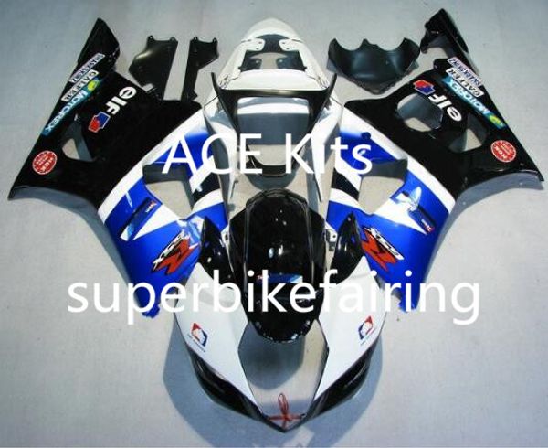 3 brindes novos Suzuki GSXR1000 K3 03 04 GSXR 1000 K3 2003 2004 Injeção ABS Plástico Motocicleta Carenagem O Legal Azul preto Branco Z2