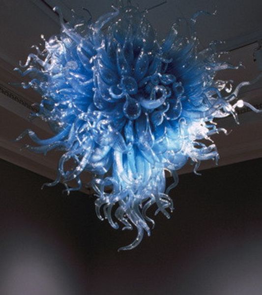

modern blue glass chandelier heart shape living room diy artistic lamp new style hand blown glass chandelier with led bulbs
